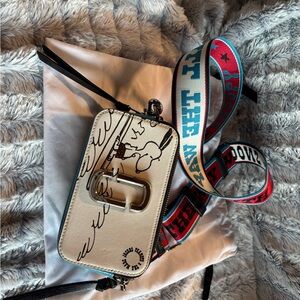 The Marc Jacobs  Snoopy Cream and Black Crossbody Bag